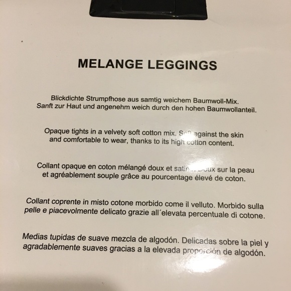 Manzi leggings 2 Pair Melange 1600 Den Footless Opaque Black M / L New No. 6692 - Picture 6 of 7